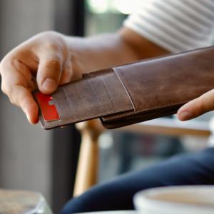 Handmade Luxury Unisex Genuine Leather <b>Card</b> <b>Holders</b> RFID Durable Zipper Closure Slim Stylish Business Long Men Women Thread Logo - Product Image 2