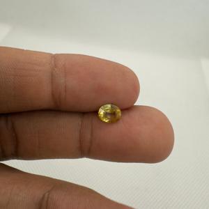 Saphir jaune véritable hautement poli traité thermiquement seulement pierre précieuse en vrac de forme ovale lisse pour la fabrication de bijoux fins - Product Image 1