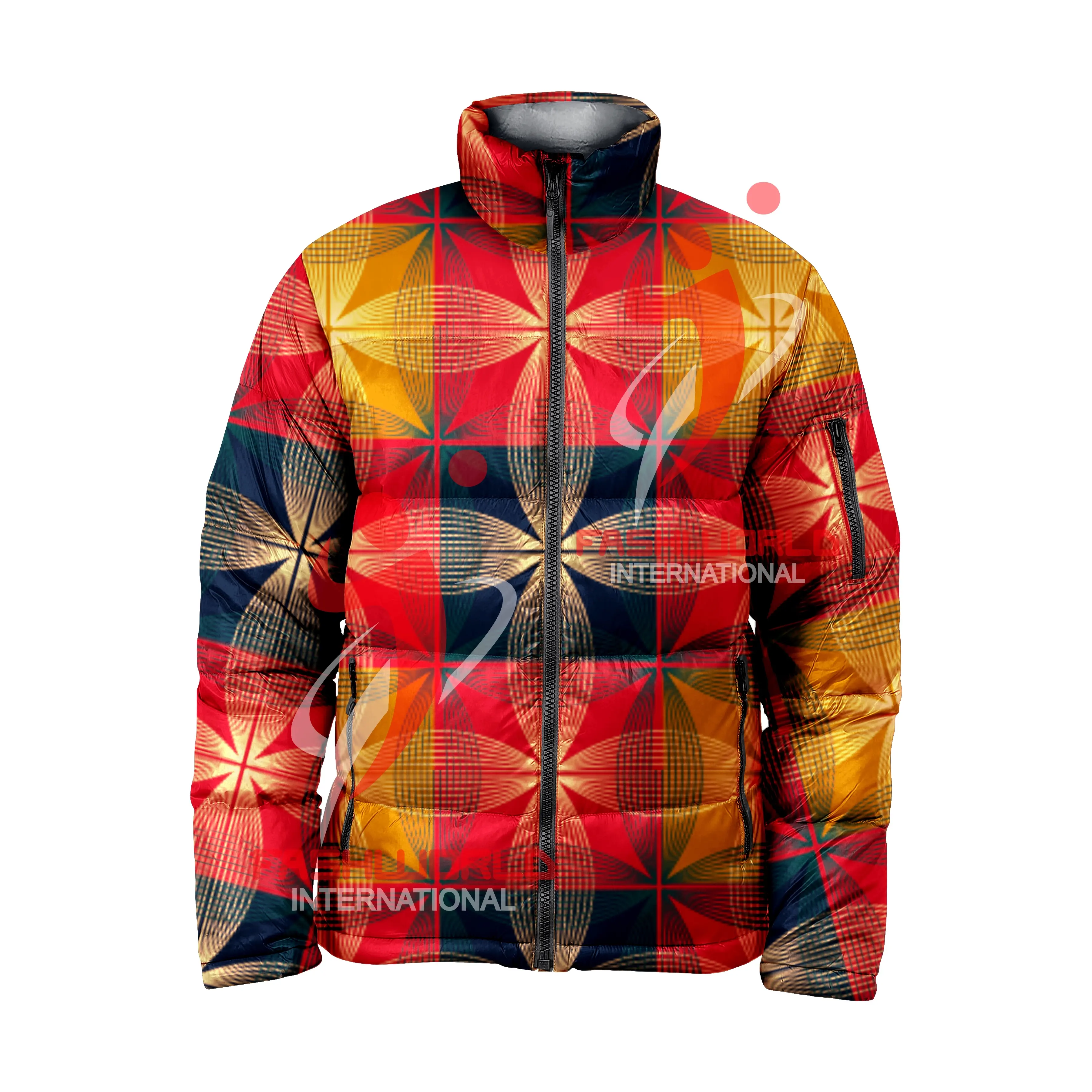 Jaket Puffer Sublimasi Kustom Kualitas Tinggi Seluruh Jaket Cetakan Sublimasi Kustom