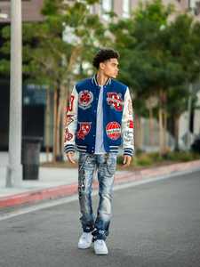 Nouvelle arrivée, veste universitaire réversible écologique à col montant personnalisé, de haute qualité, vêtements scolaires, baseball, homme - Product Image 6