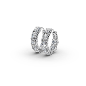14 paires de boucles d'oreilles ovales serties de diamants, or 18 carats, bijou statement pour femme - Product Image 5