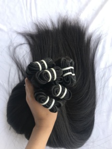 100% brut non transformé 18 ''droit 12A Temple indien vierge Extensions humaines donneur unique doux Machine Double trame directe indienne - Product Image 6