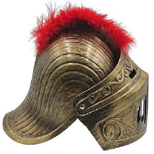 Casque de Chevalier Médiéval Guerrier avec Plume Rouge et Masque Pliable - Product Image 4