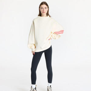 Sweat à capuche surdimensionné pour femme avec logo d'impression bouffante épaule tombante hiver sweat tricoté dos Streetwear - Product Image 6