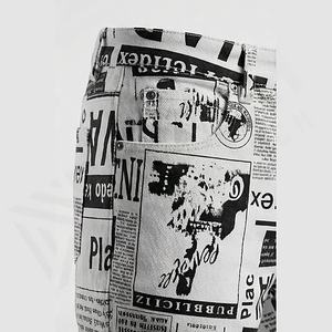 Casual Straight <b>Jeans</b> Letter Printing Design Young Male Fashion Slim Denim Pants Mid <b>Waist</b> Customized Color Trousers Wholesale - Product Image 5