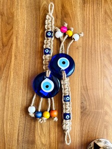 Belle tenture murale en bois faite à la main avec des symboles indiens sacrés et broderie spirituelle décor à la maison pour le salon - Product Image 6