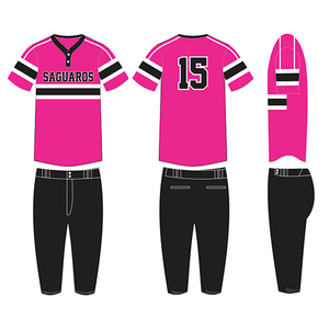 Uniformes de Softbol Personalizados Transpirables 100% Poliéster para Mujer, Venta al por Mayor, Manga Corta, Unisex - Product Image 4