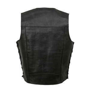 Chaleco de cuero informal de talla grande para hombre, a prueba de viento, transpirable, decorado con botones, impermeable, deportes de invierno, ropa exterior, Top - Product Image 2