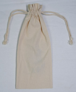 Bolsa con cordón de algodón orgánico de lujo 100%, embalaje de regalo reutilizable ecológico con estampado personalizado para mujer con diseño de cuerda de moda - Product Image 1