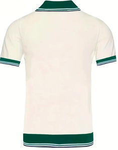 Camisa Polo de manga corta OEM hecha a medida por hombres profesionales con un color sólido y textura perfecta para verano anti encogimiento - Product Image 5