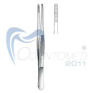 Odontomed 2011 Pince à tissus médicale et chirurgicale à 1x2 dents en acier inoxydable antirouille certifiée CE Classe I Modèle ODM-25-38F - Product Image 5
