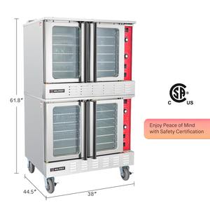 เตาอบแก๊สโพรเพนเชิงพาณิชย์ ขนาด 38 นิ้ว แบบสองชั้น 108000 บีทียู ใช้แก๊ส LPG - Product Image 2