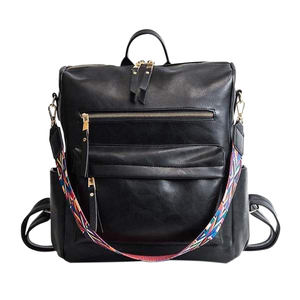 Sac à dos en cuir de buffle marron fait main de 17 pouces avec bretelles réglables RFID pour l'école, les affaires ou la chasse - Product Image 5