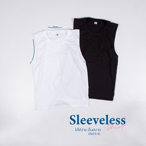 เสื้อยืดแขนกุดผ้าฝ้ายโพลีแขนสั้นสำหรับทุกเพศ - Product Image 6