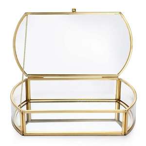 Joyero de madera de color blanco moderno con diseño de grabado láser para tocador caja de almacenamiento de joyería - Product Image 2