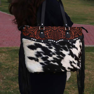 Bolso de Mano de Cuero Vacuno para Mujer, Precio Económico al por Mayor, Nuevo Estilo, Diseño de Moda, Bolsos de Cuero Vacuno para Mujer, Ropa de Invierno - Product Image 1