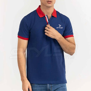 Camiseta informal de golf para hombre, camiseta de polo, patrón sólido, tejido de punto, ropa de moda a precio mayorista - Product Image 2