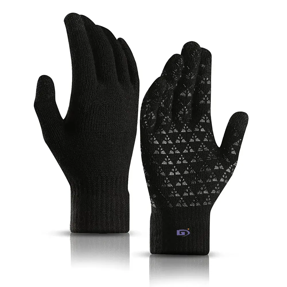 Winter Gloves for Men Women Upgraded Touch Screen Cold Weather Thermal Warm Knit Glove for Running Driving Hiking