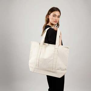 Jumbo Cotton <b>Canvas</b> <b>Tote</b> Bag Zipper With Pocket Reusable Customizable Large Bag Office <b>Tote</b> Bag For Unisex Best Product Branding - Product Image 2
