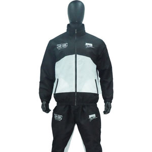 Chaqueta corta con aplicación de media cremallera Conjunto cortavientos de dos piezas Chaqueta corta de nailon de dos piezas de trabajo de tuberías informal personalizada Conjuntos cortos - Product Image 6