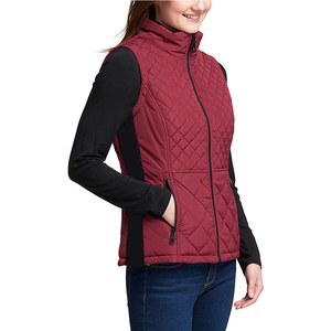 Chaleco Acolchado de Invierno para Mujer, Cuello Alto, Cierre de Cremallera, Sin Mangas, Ropa de Calle, Prenda Exterior, Chaleco Ecuestre - Product Image 2