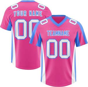 Maillots de football américain haute performance personnalisés à manches courtes entièrement personnalisés avec noms et numéros de joueurs imprimés - Product Image 1