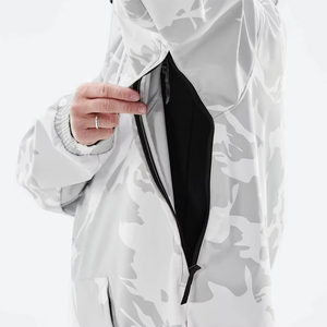 Hoodie de ski et snowboard grande taille sans coutures avec poches, personnalisable, pour l'extérieur, noir, blanc, décontracté - Product Image 5