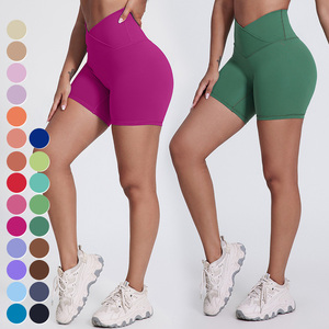Pantalones cortos de Yoga para entrenamiento de talla grande y cintura alta para mujer - Product Image 2
