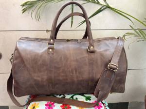 Nouveau design Crunch Leather Sac de voyage unisexe de grande capacité avec sangle réglable à imprimé animal et fermeture à glissière - Product Image 5