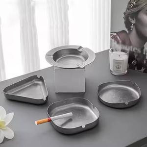 Classic Stainless Steel <b>Ashtray</b> Durable Modern Look Perfect for Home Office Hotel Bar and Outdoor Smoking Spaces - Product Image 3