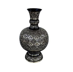 Florero de latón de alta calidad con grabado de pintura dorada, roja y negra, acabado para decoración del hogar, decoración de mesa, florero - Product Image 4