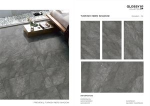 Carreaux de porcelaine de luxe de qualité supérieure 600x1200mm de Chine mur et sol intérieurs brillants modernes pour le salon - Product Image 5
