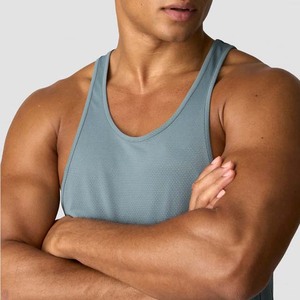 High Quality Cotton Men's Gym Tank Tops Stringer <b>Muscle</b> Fit Casual Plus Size Breathable Custom OEM Athletic Workout Clothing - Product Image 4