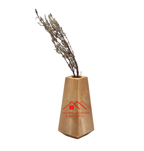 Venta caliente de lujo hogar Hotel decoración florero de metal a precio al por mayor Tringle diseño colgante de pared florero de madera - Product Image 5