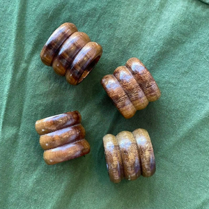 High Quality Resin and <b>Wood</b> <b>Napkin</b> <b>Rings</b> with Smooth Finished Stylish Handmade Tableware for Weddings flower,romantic - Product Image 1