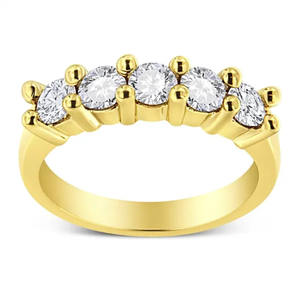 Bague élégante en or jaune 10K, 14K, 18K avec diamant de laboratoire certifié GIA, taille ronde, bijoux de luxe durables pour femmes - Product Image 6