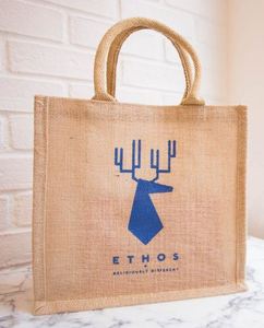 ถุงผ้าป่านปอกระเจาอินเดียสำหรับซื้อของใช้ในชีวิตประจำวันทำจากเส้นใยธรรมชาติ100% 100% อินเดีย - Product Image 2