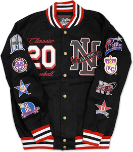 Chaqueta universitaria personalizada para hombre con mangas de cuero bordadas de chenilla y patrón de letras de béisbol para invierno - Product Image 3