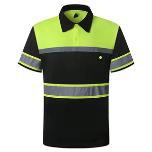 Camisetas Polo para Hombre con Cinta Reflectante y Cremallera, Camisetas Polo de Alta Visibilidad para Protección de Seguridad, en Venta en Línea a Bajo Precio - Product Image 1