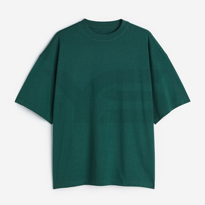 เสื้อยืดผ้าฝ้าย100% สำหรับผู้ชายเสื้อยืดโอเวอร์ไซส์เปิดไหล่ปล่อยว่าง - Product Image 1