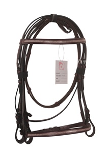Bride cheval en cuir synthétique à la mode, bride anglaise pour course hippique - Product Image 2