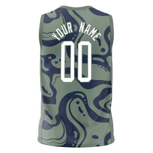 Maillot d'entraînement de basket-ball à impression numérique avec numéro de nom personnalisé, logo, shorts réversibles pour hommes, uniformes de basket-ball - Product Image 4