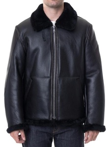 High Quality Premium Leather Jacket Front Logo Windproof Hooded Custom Color Winter Jacket Factory Price - Product Image 3