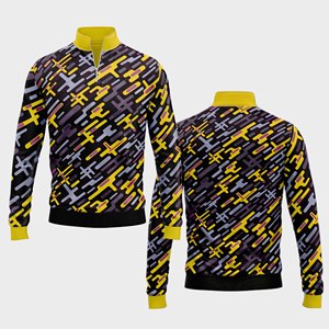 Veste polaire classique à fermeture éclair quart hommes femmes vêtements de sport pour jeunes pull d'équipe à séchage rapide - Product Image 6