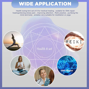 BRAND NEW Set of 8 PRO Tuning Forks for Manual Sound Therapy Healing Chakras Achieving Perfect Harmony for Body Mind <b>Spirit</b> - Product Image 3