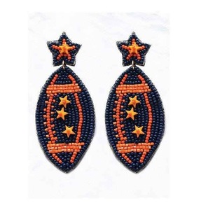 Pendiente bordado joyería hermoso diseño hilo de seda bordado pendiente hecho pendientes de forma ovalada para ropa de mujer - Product Image 1