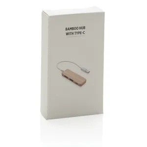 Eco-Friendly Bamboo <b>USB</b> <b>Hub</b> with Type C for Promotional <b>USB</b> Gadgets - Product Image 3