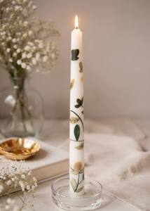 Floral Scented Taper <b>Candles</b>-Elegant <b>Candles</b> for Weddings Holiday Thanksgiving & Diwali Events <b>Soy</b> Wax Art <b>Candles</b> - Product Image 3