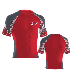 GAF Chemise de compression imprimée avec logo personnalisé Mma Rash Guard sublimé Bjj Surf Rash Guards pour hommes - Product Image 4