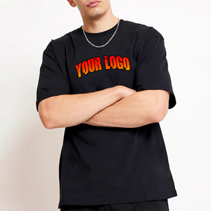 Venta al por mayor por encargo estilo de la calle de talla grande camiseta de gran tamaño para los hombres logotipo bordado personalizado hombro caído ropa de verano camiseta - Product Image 5